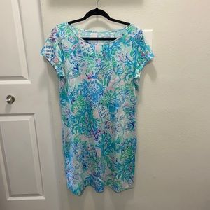 Lilly Pulitzer Dress, Size Large. Very small stain on the front of the dress.